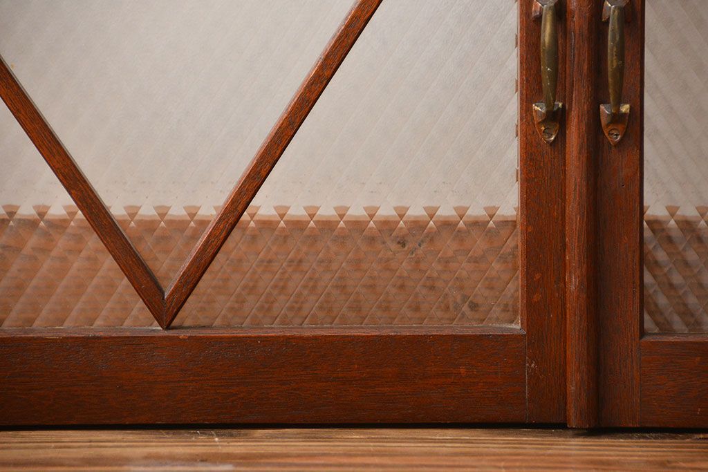 大正ロマン　菱型ガラス扉(窓)