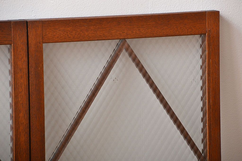 大正ロマン　菱型ガラス扉(窓)