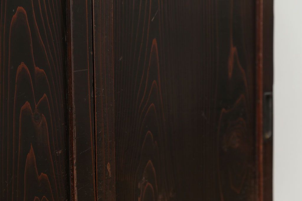 古民具・骨董 使い込まれた小さな板戸　2枚セット(引き戸、和風建具)