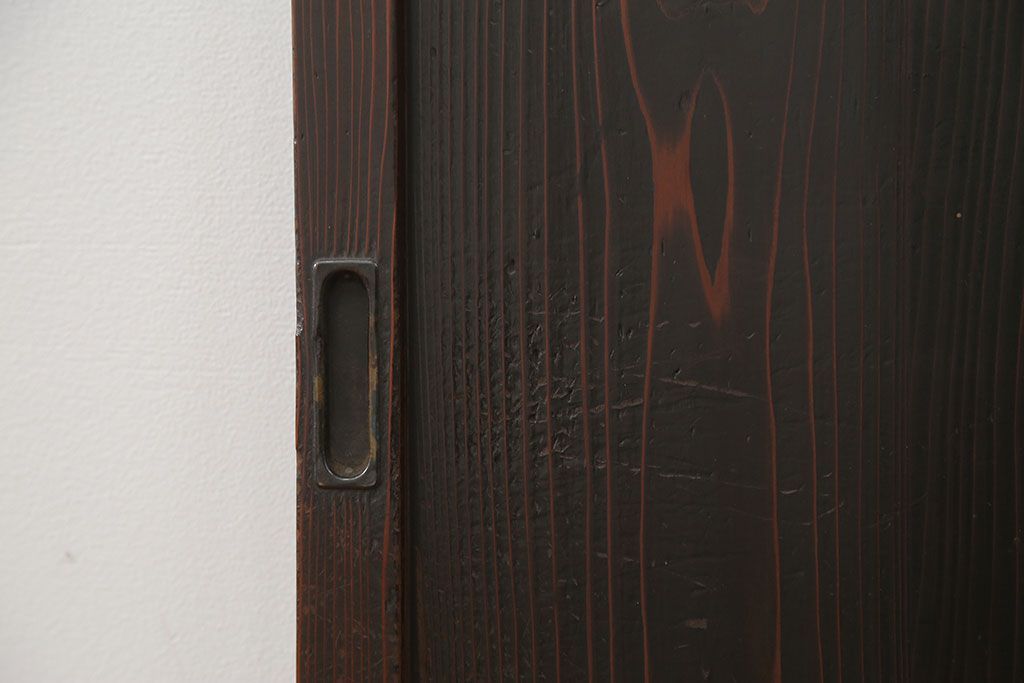 古民具・骨董 使い込まれた小さな板戸　2枚セット(引き戸、和風建具)