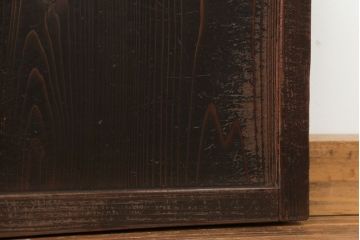 古民具・骨董 使い込まれた小さな板戸　2枚セット(引き戸、和風建具)