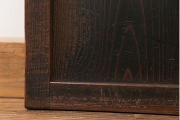 古民具・骨董 使い込まれた小さな板戸　2枚セット(引き戸、和風建具)