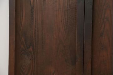 古民具・骨董 使い込まれた小さな板戸　2枚セット(引き戸、和風建具)