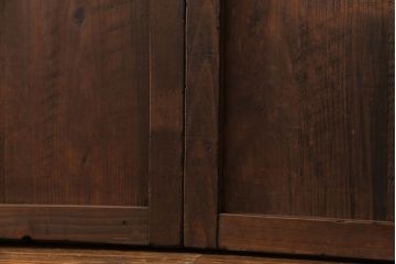 古民具・骨董 使い込まれた小さな板戸　2枚セット(引き戸、和風建具)