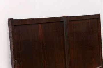 アンティーク 古い木のシンプルな板戸2枚セット(引き戸、窓)
