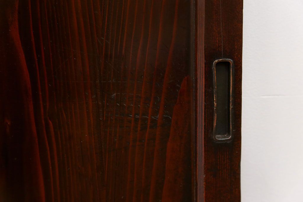 アンティーク 古い木のシンプルな板戸2枚セット(引き戸、窓)