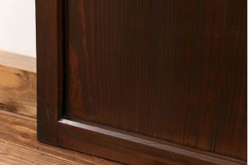 アンティーク 古い木のシンプルな板戸2枚セット(引き戸、窓)