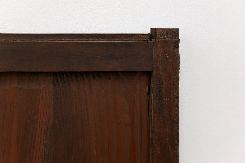 アンティーク 古い木のシンプルな板戸2枚セット(引き戸、窓)