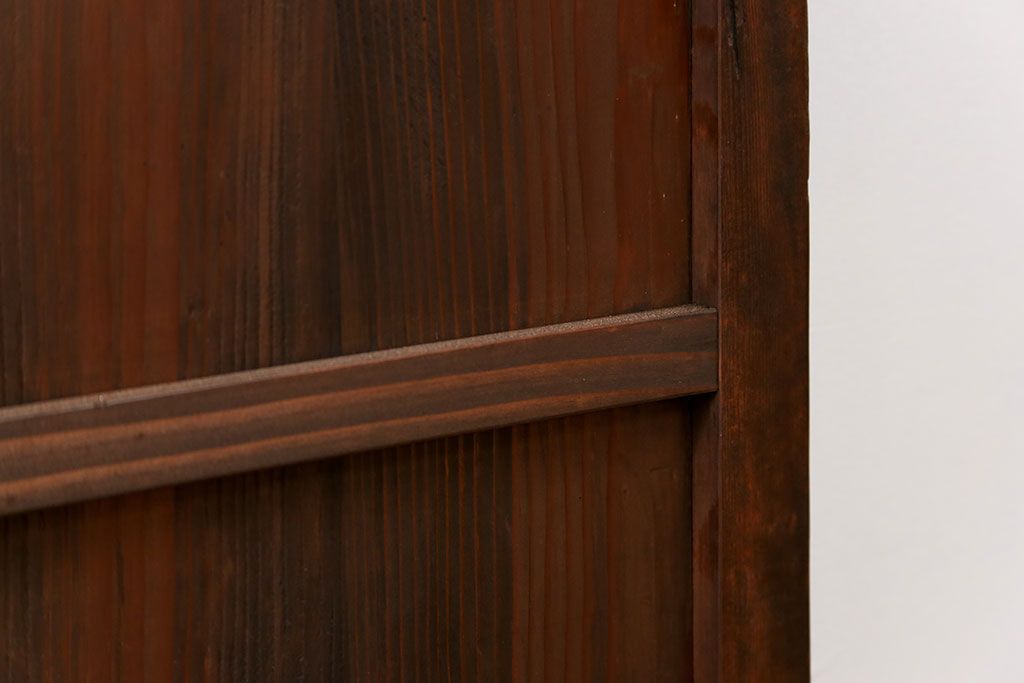 アンティーク 古い木のシンプルな板戸2枚セット(引き戸、窓)