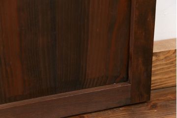 アンティーク 古い木のシンプルな板戸2枚セット(引き戸、窓)