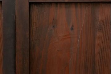 アンティーク 古い木のシンプルな板戸2枚セット(引き戸、窓)