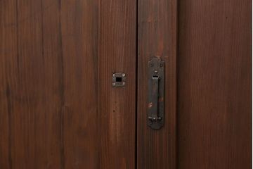 古民具・骨董 杉材一枚板の板戸　2枚セット(3)(窓、引き戸)