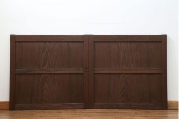 古民具・骨董 杉材一枚板の板戸　2枚セット(3)(窓、引き戸)