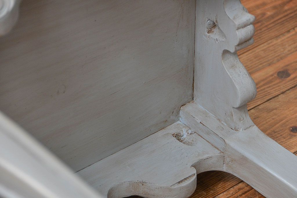 アンティーク雑貨　1960年代　ビンテージ海外家具　アンティークペイント　サイドテーブル(コンソールテーブル)