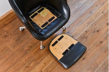 ヴィンテージ家具　1960〜70年代　レトロなデザインのビンテージキャスターチェア(椅子、イス)