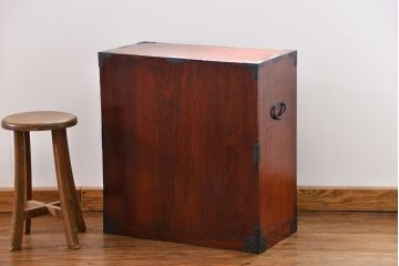 アンティーク家具　古民具・骨董 上手造り　前面欅材の五丁引き庄内小箪笥