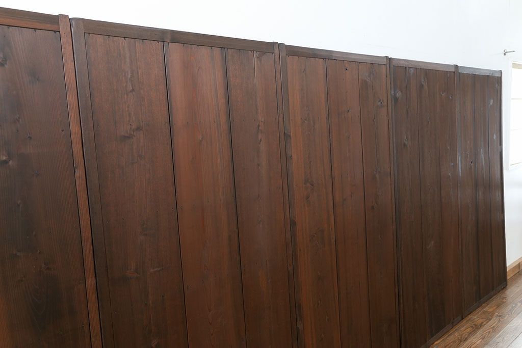 古民具・骨董 簡素な板戸5枚セット　(引き戸)