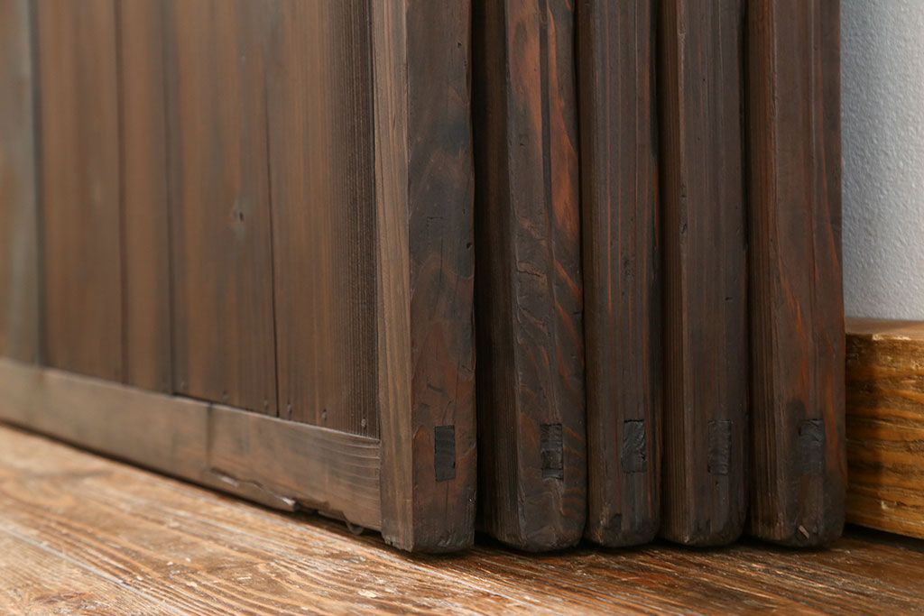 古民具・骨董 簡素な板戸5枚セット　(引き戸)