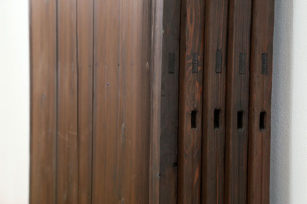 古民具・骨董 簡素な板戸5枚セット　(引き戸)