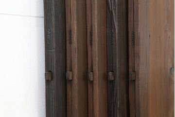 古民具・骨董 簡素な板戸5枚セット　(引き戸)