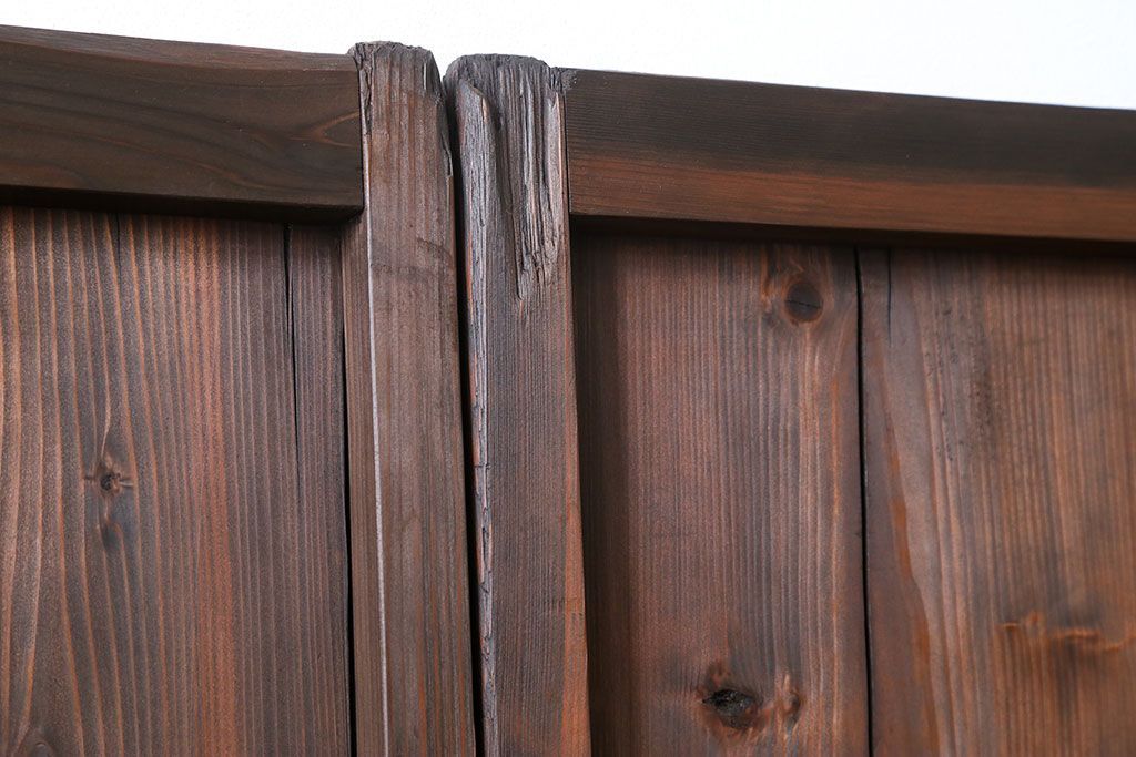 古民具・骨董 簡素な板戸5枚セット　(引き戸)