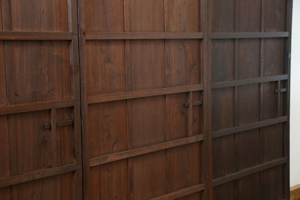 古民具・骨董 簡素な板戸5枚セット　(引き戸)