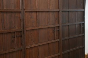 古民具・骨董 簡素な板戸5枚セット　(引き戸)