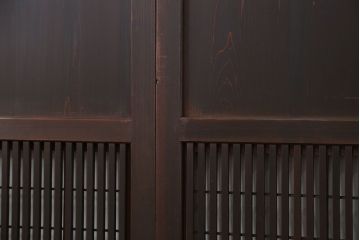 古民具・骨董 上質で雰囲気の良い格子帯戸　4枚セット(裏障子付き)