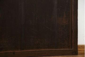 古民具・骨董 上質で雰囲気の良い格子帯戸　4枚セット(裏障子付き)