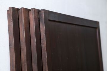古民具・骨董 上質で雰囲気の良い格子帯戸　4枚セット(裏障子付き)