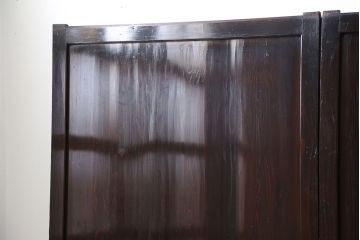 古民具・骨董 囲炉裏でいぶされた　つやのある帯戸　4枚セット　(引き戸、古民家)