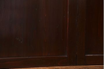 古民具・骨董 囲炉裏でいぶされた　つやのある帯戸　4枚セット　(引き戸、古民家)