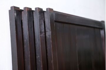 古民具・骨董 囲炉裏でいぶされた　つやのある帯戸　4枚セット　(引き戸、古民家)