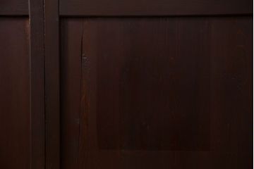古民具・骨董 囲炉裏でいぶされた　つやのある帯戸　4枚セット　(引き戸、古民家)
