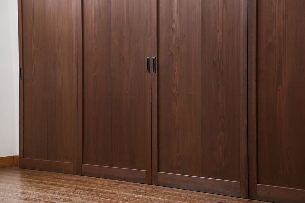 古民具・骨董 シンプルで上品な板戸　4枚セット　(引き戸、和風建具)