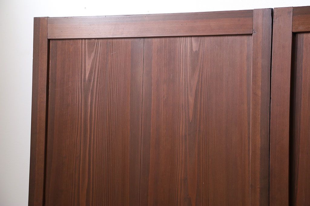 古民具・骨董 シンプルで上品な板戸　4枚セット　(引き戸、和風建具)