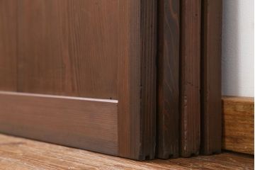 古民具・骨董 シンプルで上品な板戸　4枚セット　(引き戸、和風建具)