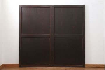 古民具・骨董 味のある帯戸　2枚セット　(引き戸、板戸)