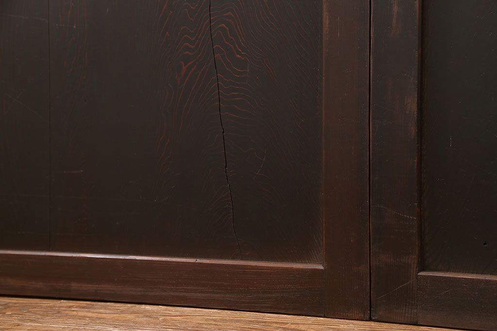 古民具・骨董 味のある帯戸　2枚セット　(引き戸、板戸)