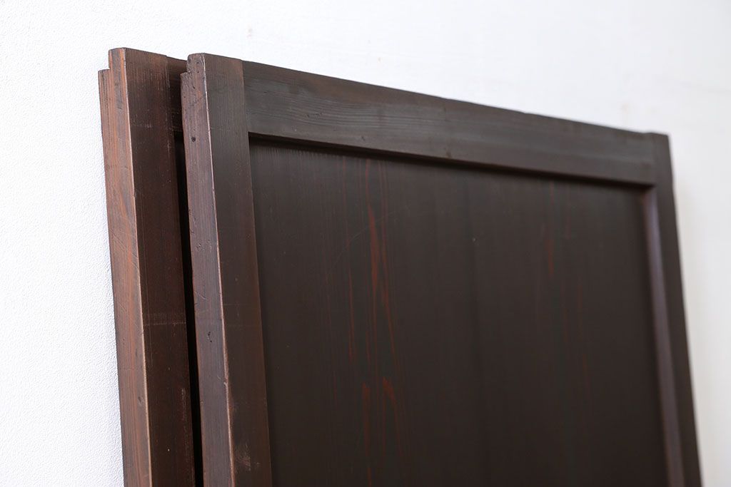 古民具・骨董 味のある帯戸　2枚セット　(引き戸、板戸)