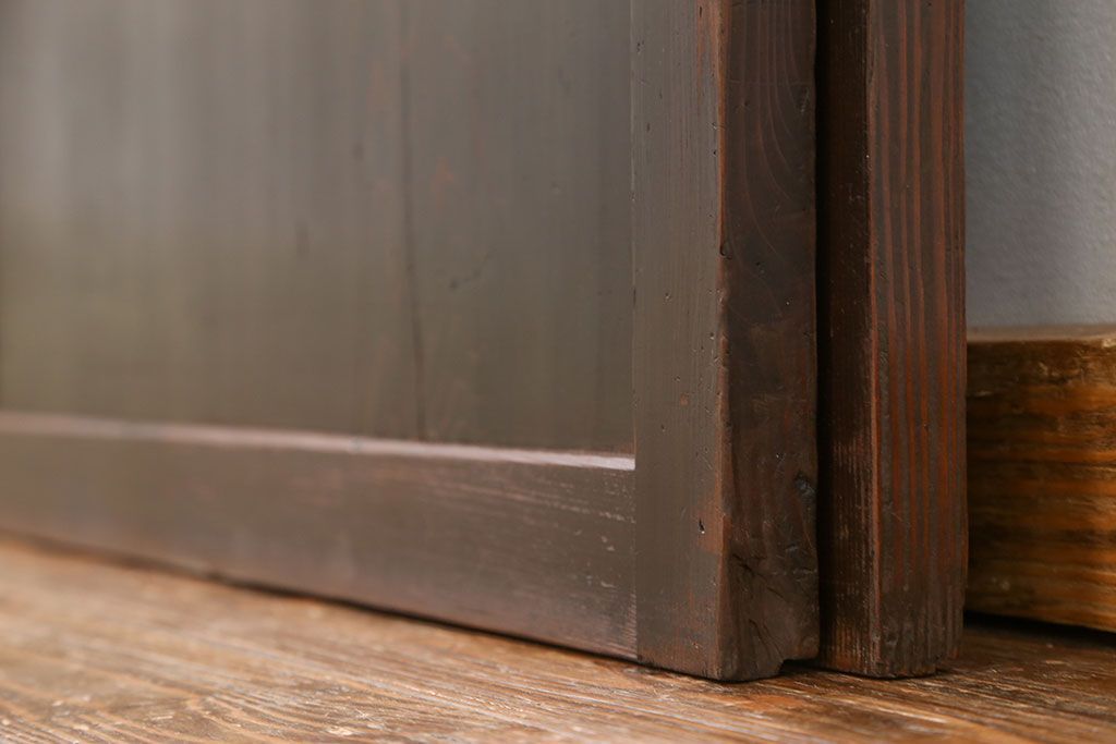 古民具・骨董 味のある帯戸　2枚セット　(引き戸、板戸)