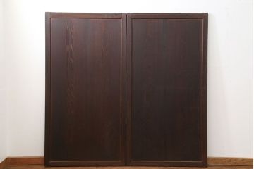 古民具・骨董 味のある帯戸　2枚セット　(引き戸、板戸)