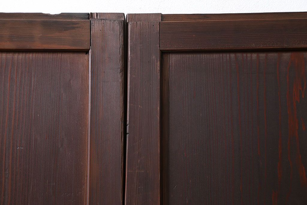 古民具・骨董 味のある帯戸　2枚セット　(引き戸、板戸)