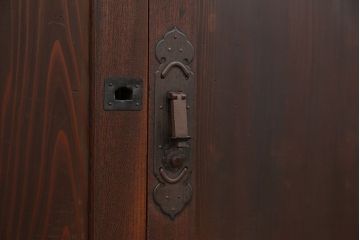 古民具・骨董 シンプルな欅枠の板戸2枚セット(2)　(引き戸、窓)