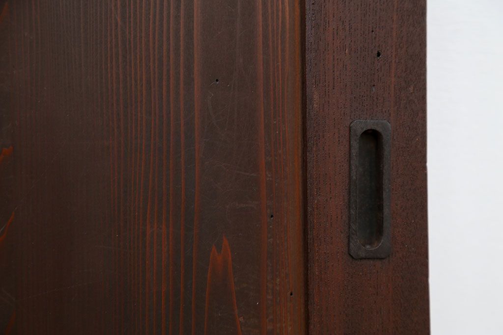 古民具・骨董 シンプルな欅枠の板戸2枚セット(2)　(引き戸、窓)