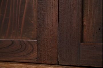 古民具・骨董 シンプルな欅枠の板戸2枚セット(2)　(引き戸、窓)