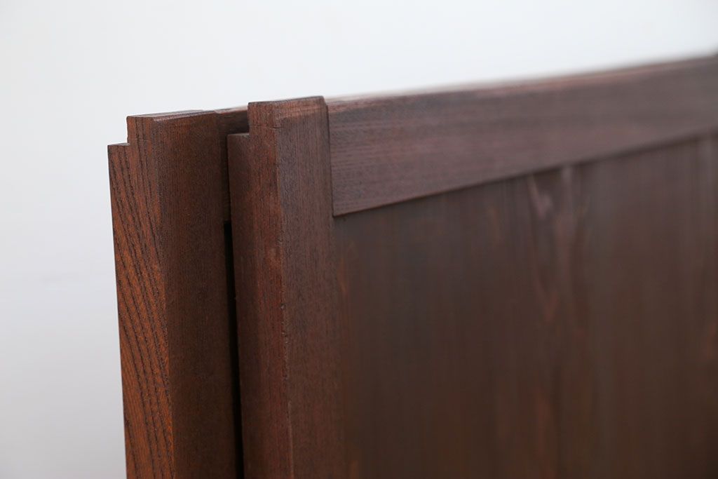 古民具・骨董 シンプルな欅枠の板戸2枚セット(2)　(引き戸、窓)