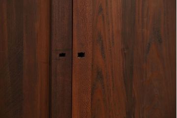 古民具・骨董 シンプルな欅枠の板戸2枚セット(2)　(引き戸、窓)