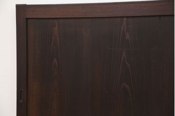 古民具・骨董 シンプルな欅枠の板戸2枚セット(窓)