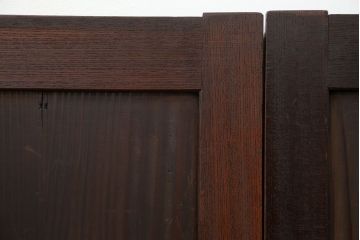 古民具・骨董 シンプルな欅枠の板戸2枚セット(窓)